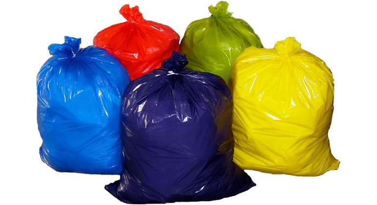 BIOHAZARED BIO DEGRADABLE PLASTIC Color Coded Non Chlorinate Bags,  Capacity: 2kg, Packaging Type: 40 Pics